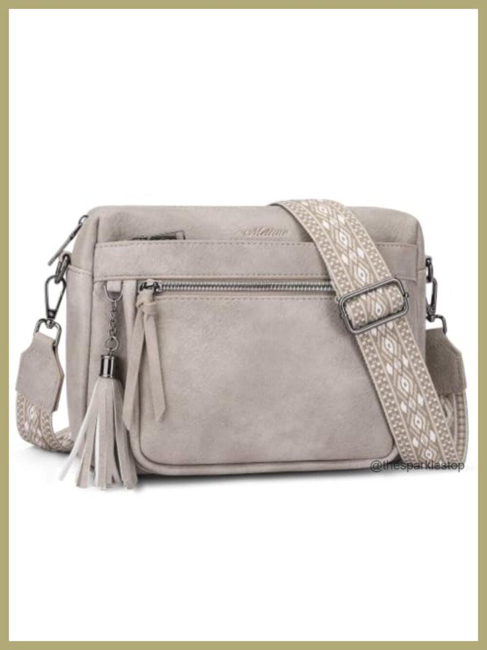 Vegan Leather Crossbody Purse Women Adjustable Strap Shoulder Bag Tassel Multi